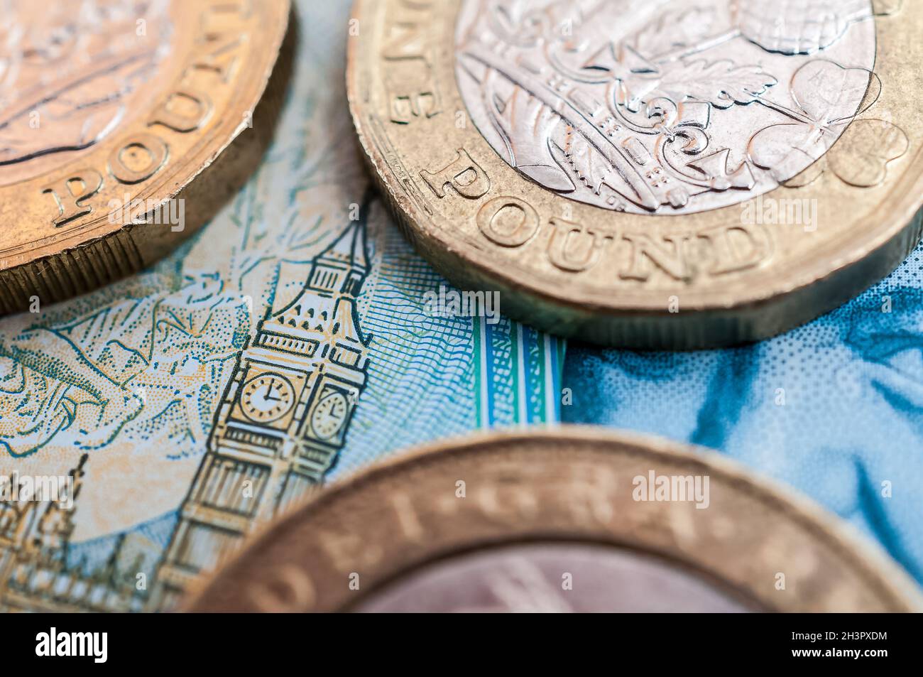 Banconote in sterline britanniche Foto Stock