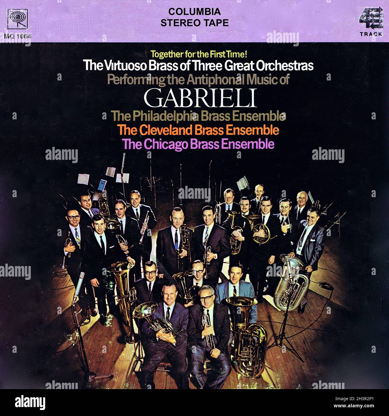 Gabrieli Music for Anphonal Brass - Chicago Cleveland Philadelphia R2R Columbia - Classical Music Vintage Vinyl Record Foto Stock