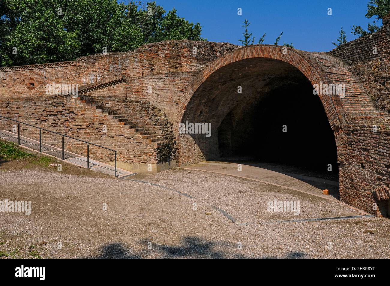 La Torrione del Barco - parte delle mura storiche della città di Ferrara, Emilia-Romagna, Italia Foto Stock