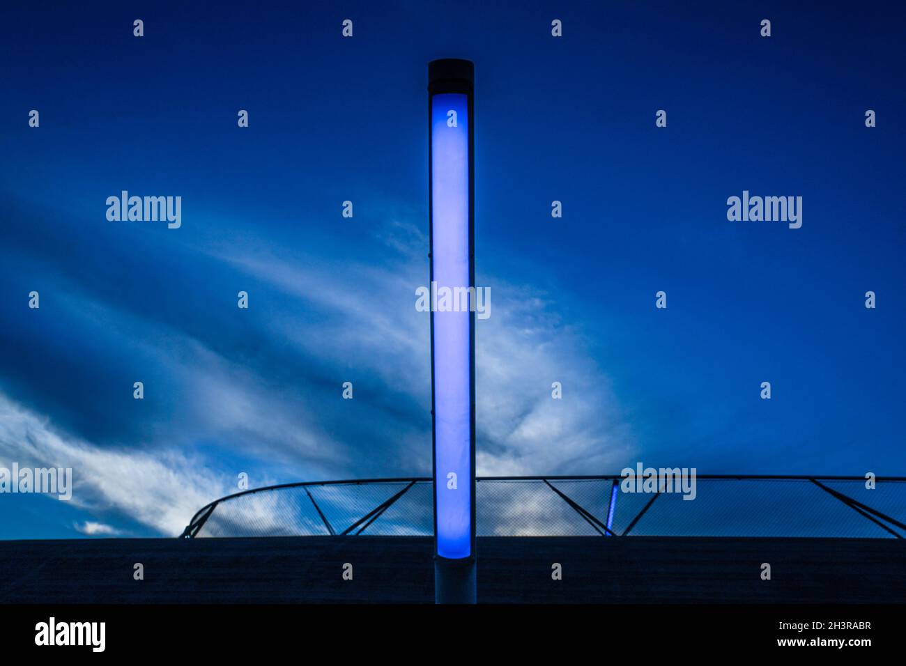 Città di Yokohama e tramonto Foto Stock