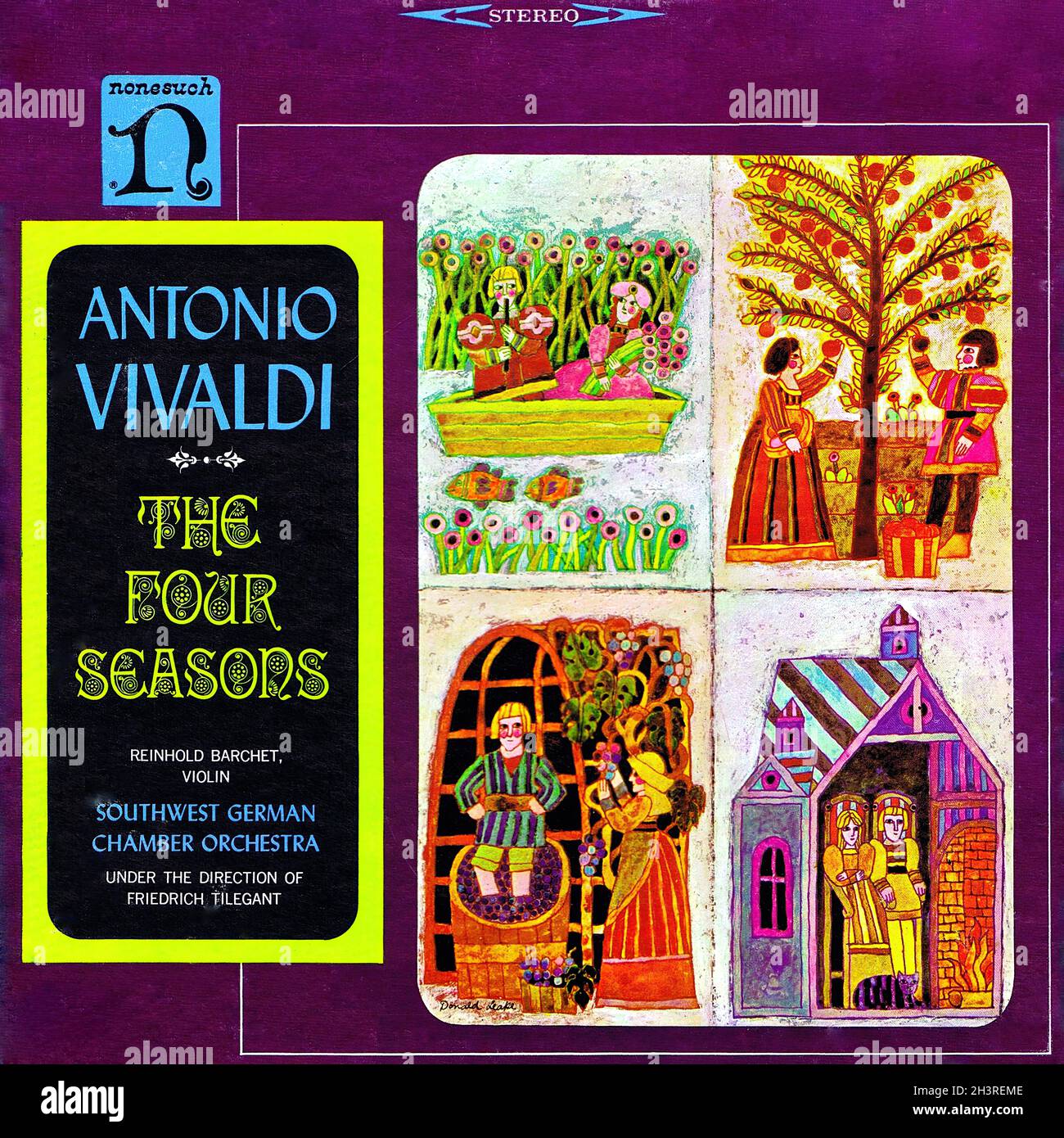 Vivaldi Four Seasons Tilegant Nonesuch LP - Classical Music Vintage Vinyl Record Foto Stock