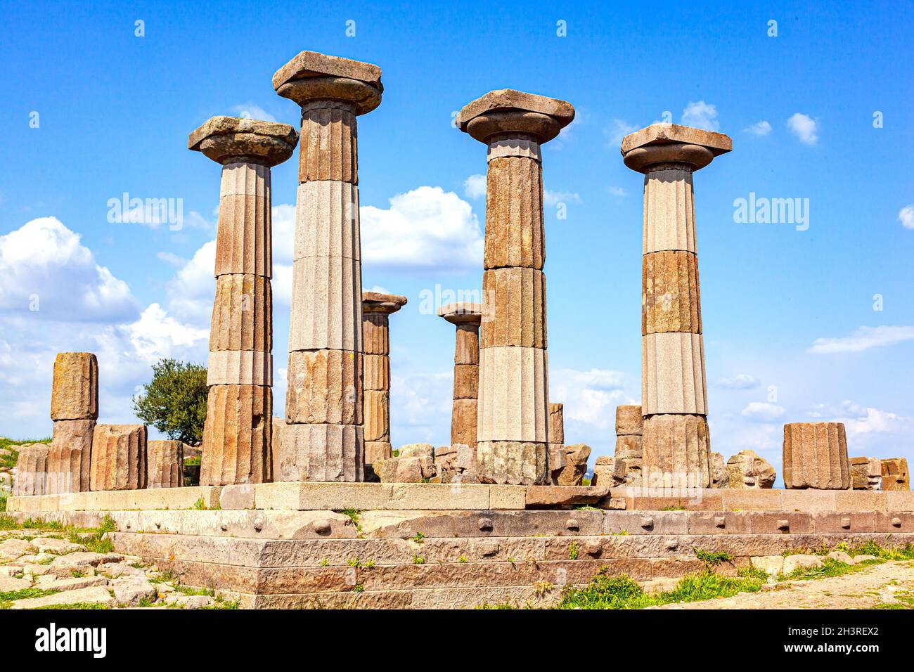 Il Tempio di Atena ad Assos, Turchia Foto Stock