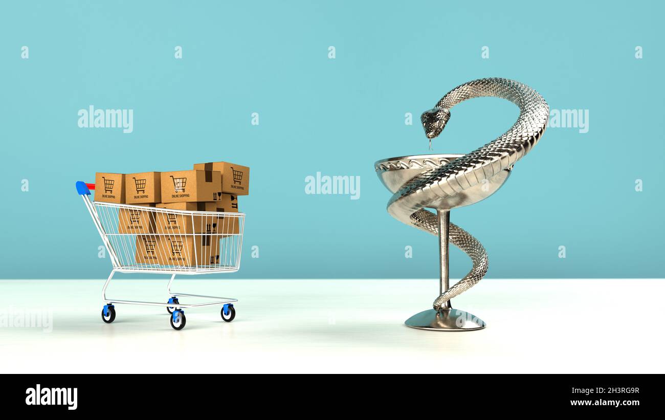 Negozio on-line di Asphecary personale di Aesculapian Foto Stock