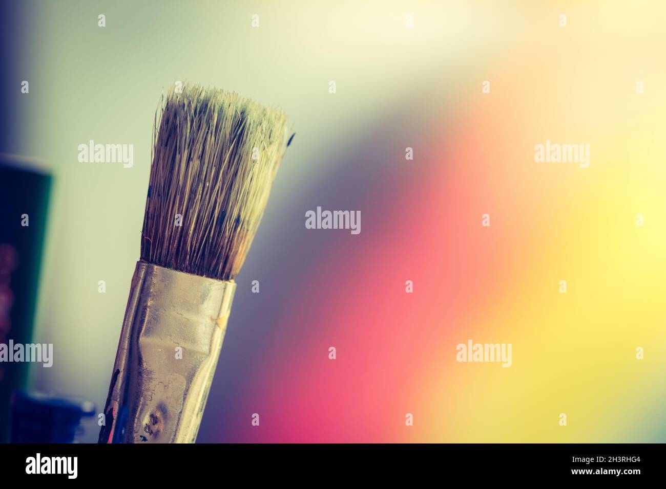 Pittura grafica: Pennelli su sfondo creativo Foto Stock