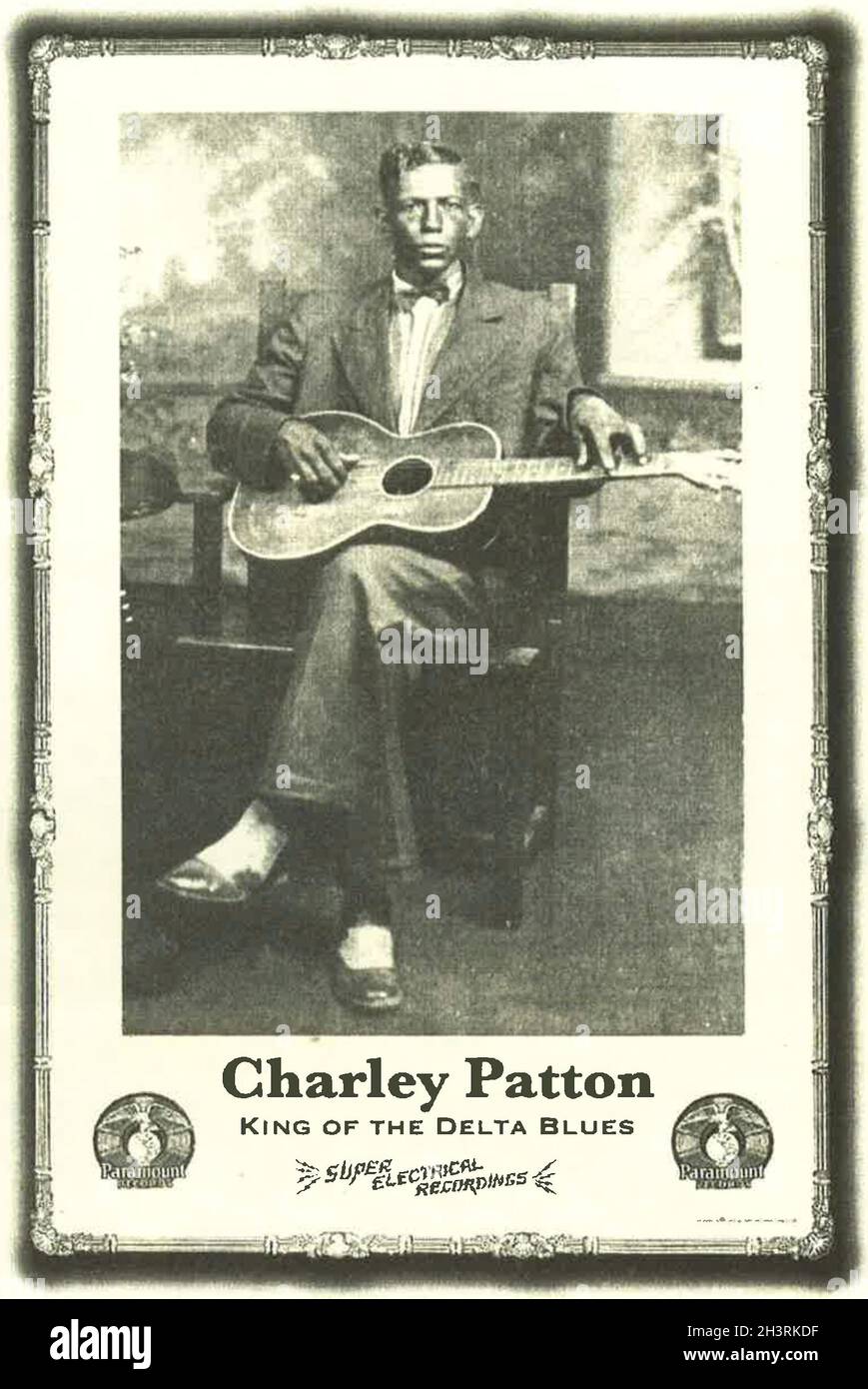 Charley Patton - King of the Delta Blues - 1929 Foto Stock