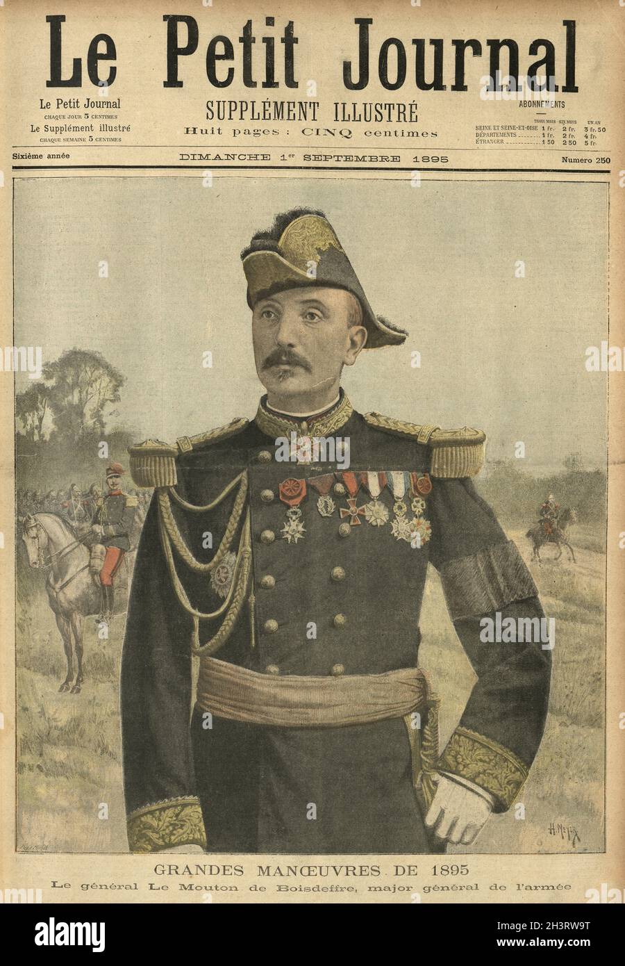 Raoul le Mouton de Boisdeffre un generale dell'esercito francese. 19 ° secolo Foto Stock