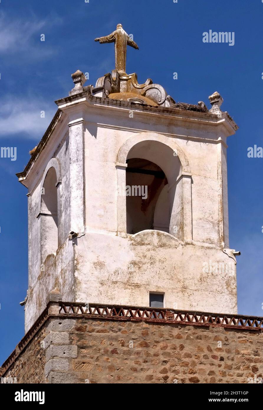 Chiesa torre a Jerez de los Caballeros, Estremadura - Spagna Foto Stock