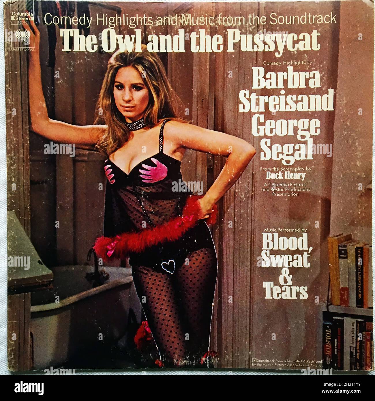 1970 The Owl & The Pussycat - Barbra Streisand Vintage Vinyl LP Record - Original Vinyl Record Foto Stock