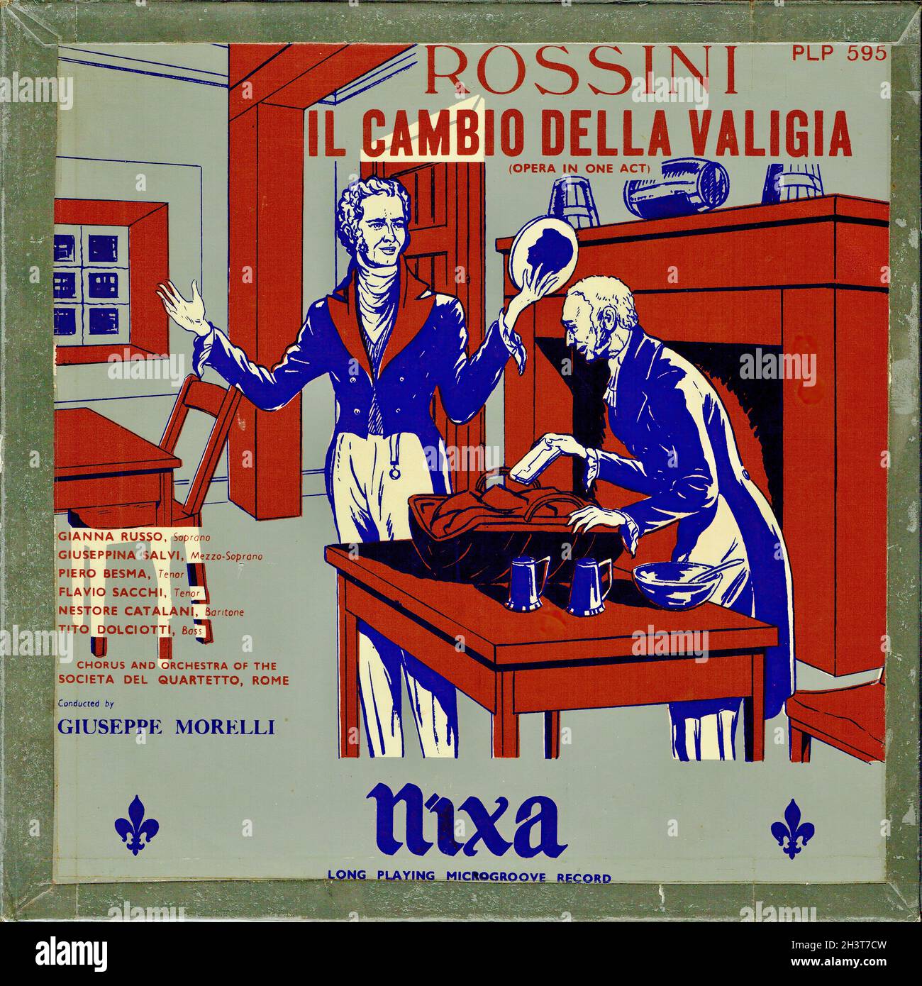 Rossini il Cambio della Valigia - Morelli Nixa 1 - Musica classica Vintage Vinyl Record Foto Stock