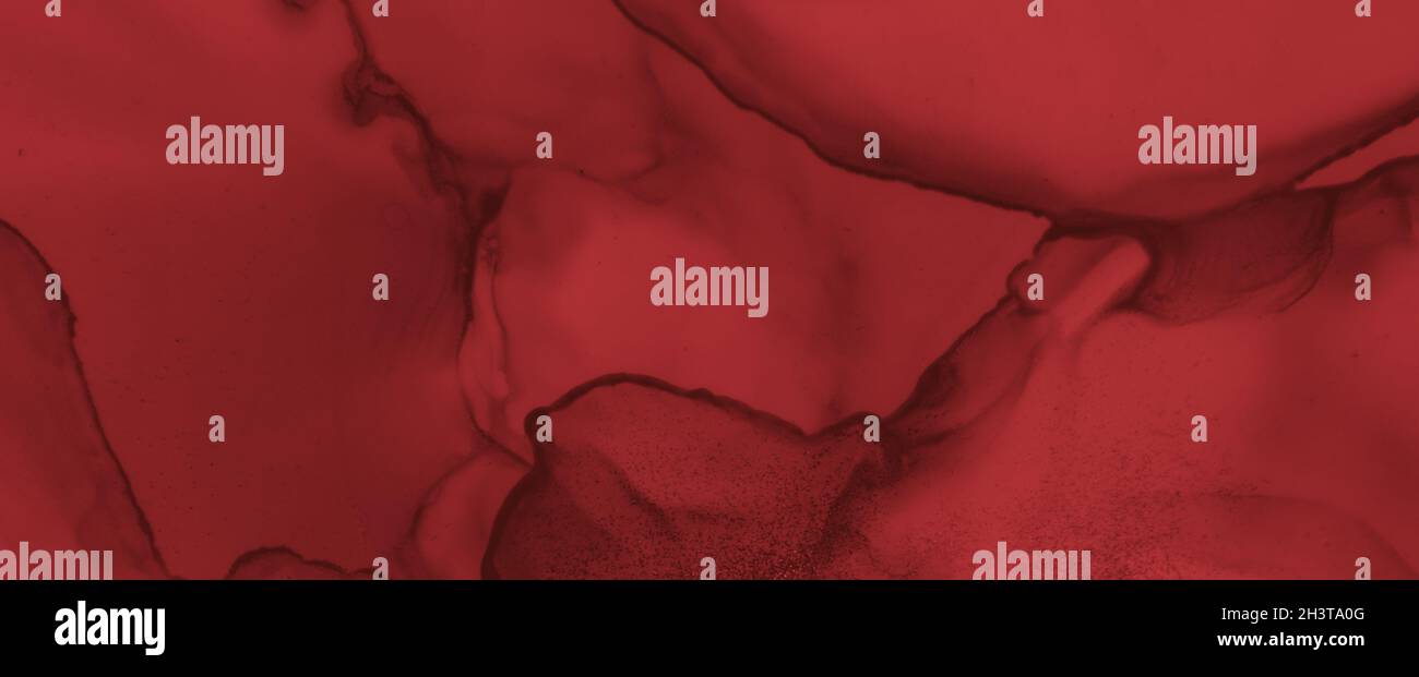 Sangue grungo sfondo. Banner Rose Fluid. Foto Stock