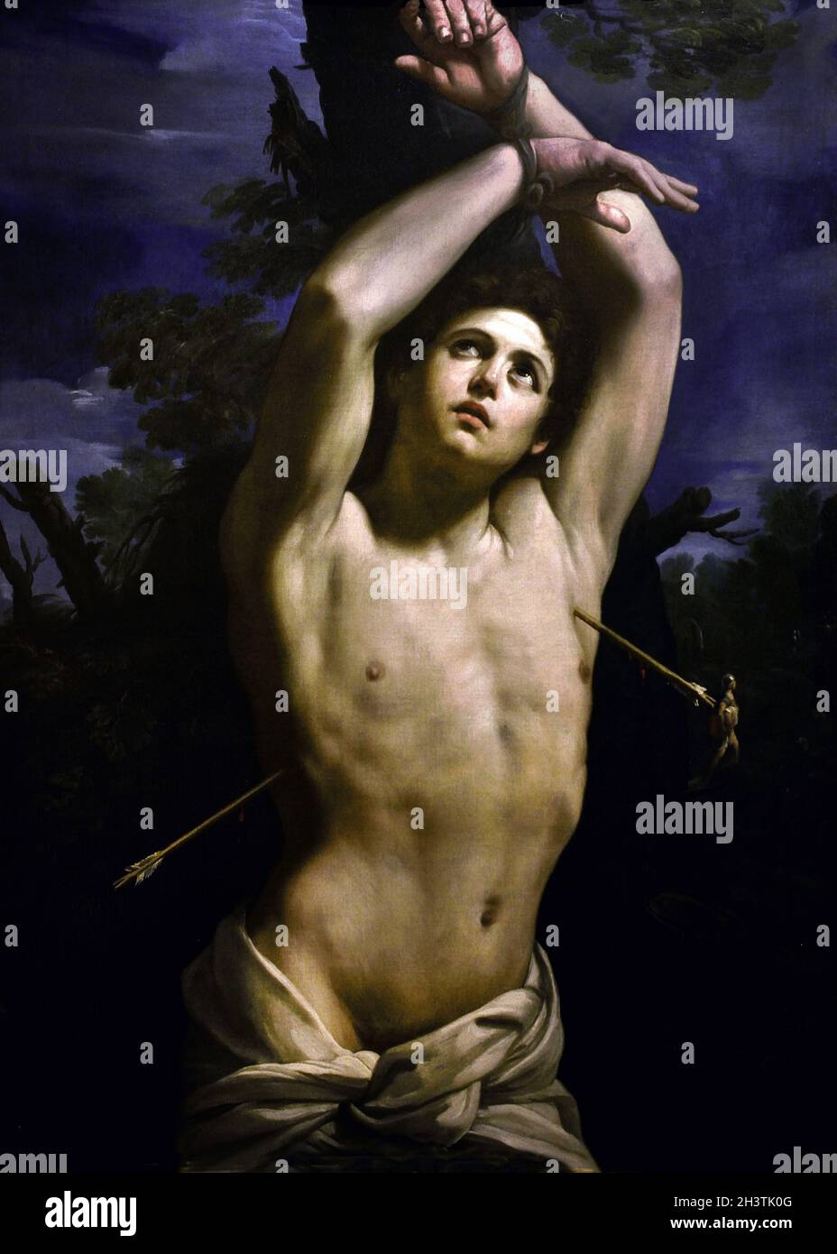 San Sebastiano di reni Guido (1575-1642) Italia, italiano, (San Sebastiano fu un santo cristiano e martire primorocristiano, ucciso durante la persecuzione diocesana dei cristiani). Foto Stock