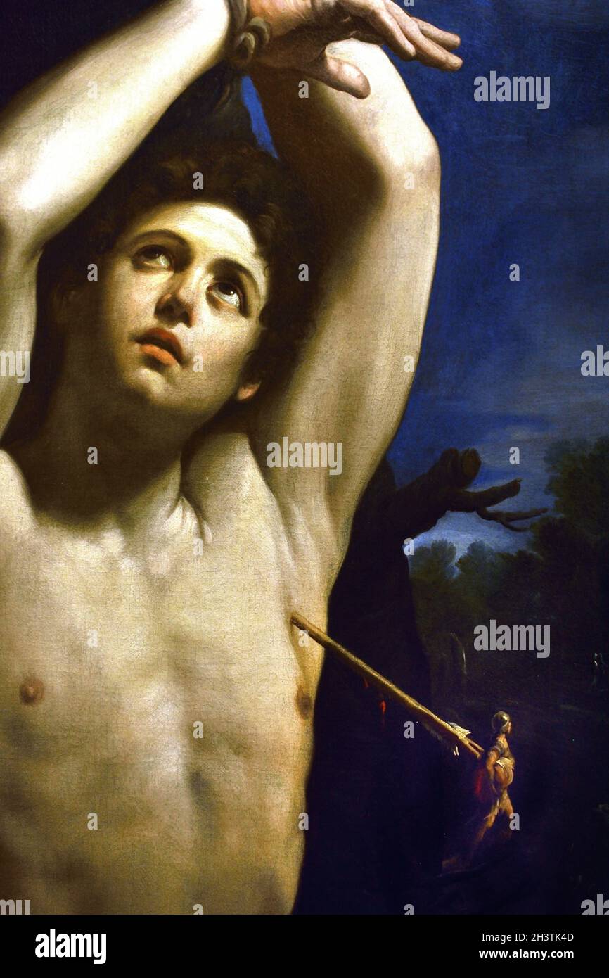 San Sebastiano di reni Guido (1575-1642) Italia, italiano, (San Sebastiano fu un santo cristiano e martire primorocristiano, ucciso durante la persecuzione diocesana dei cristiani). Foto Stock