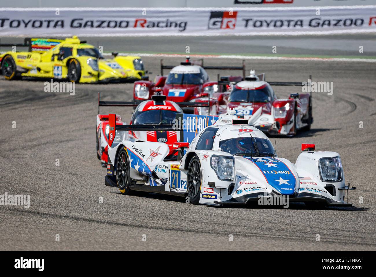 21 Hedman Henrik (swe), Montoya Juan-Pablo (col), Hanley ben (gbr), Dragonspeed USA, Oreca 07 - Gibson, in azione durante la 6 ore del Bahrain, 5° round del FIA World Endurance Championship 2021, FIA WEC, sul circuito Internazionale del Bahrain, dal 28 al 30 ottobre 2021 a Sakhir, Bahrein - Foto Francis Flamand / DPPI Foto Stock