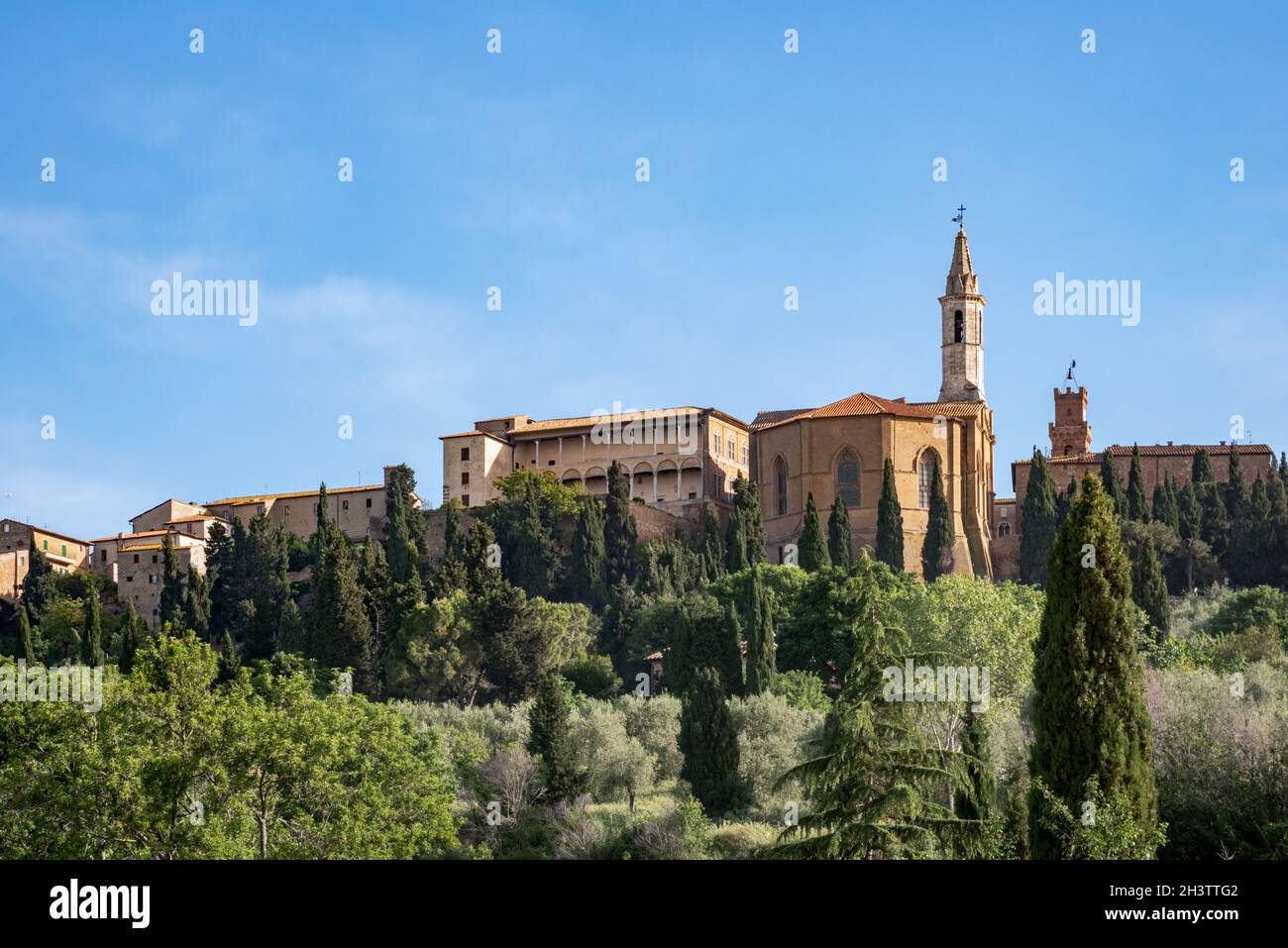 PIENZA, TOSCANA, ITALIA - MAGGIO 22 : Vista di Pienza in Toscana il 22 Maggio 2013 Foto Stock