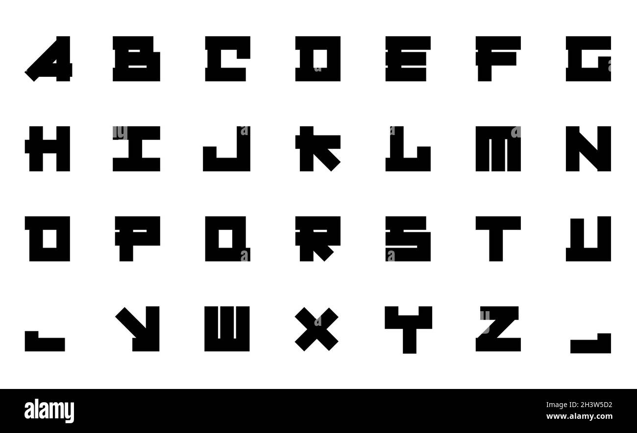 carattere in grassetto - lettera set alfabeto Foto Stock