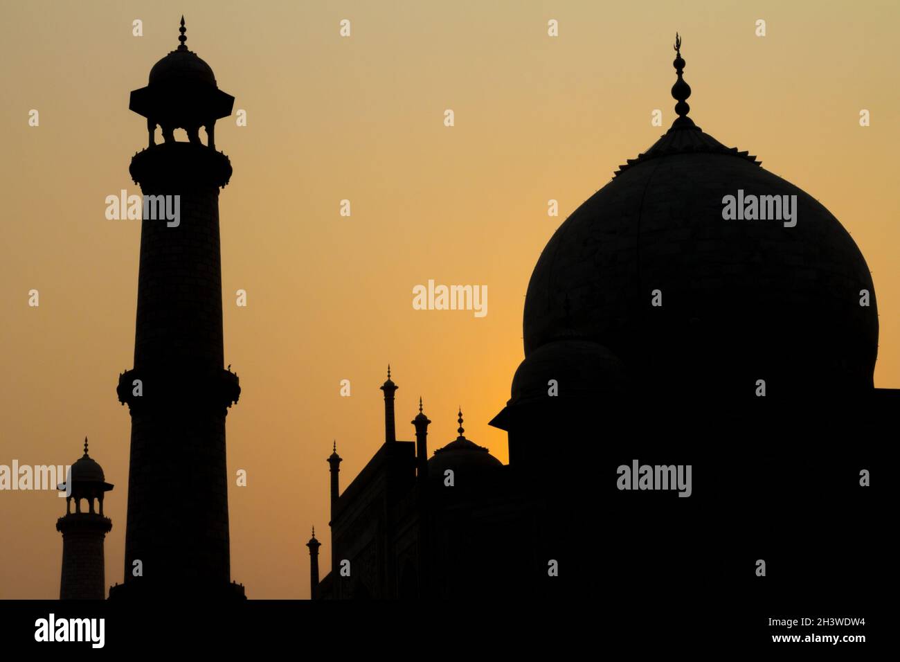 Sunrise al Taj Mahal Foto Stock