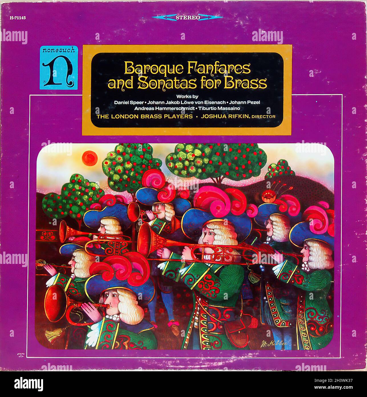 Barocco Fanfares and Sonatas - Rifkin Nonesuch - Musica classica Vintage Vinyl Record Foto Stock