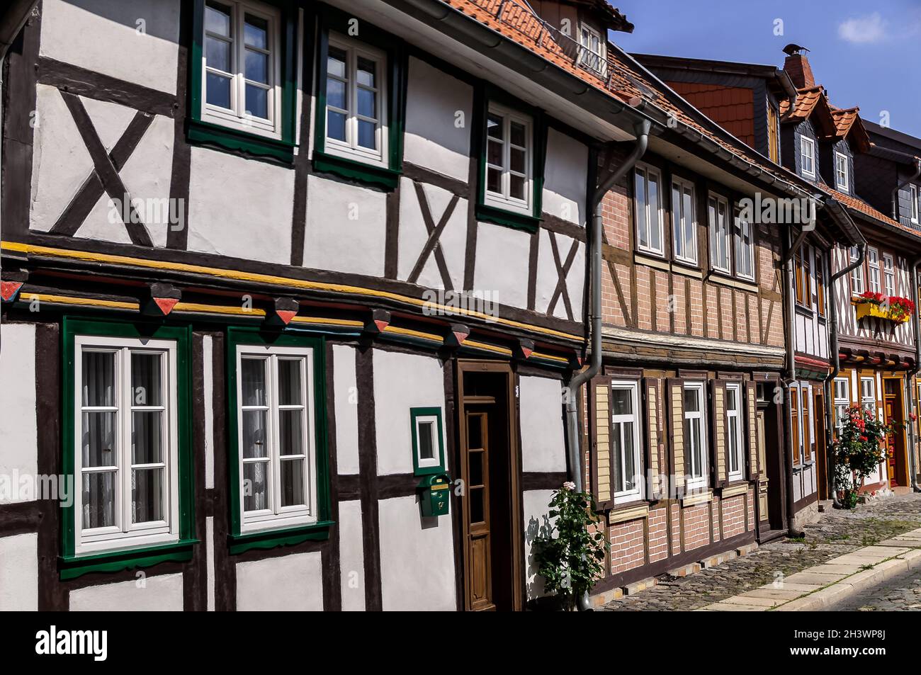 Wernigerode im Harz - utente FachwerkhÃ¤ Foto Stock