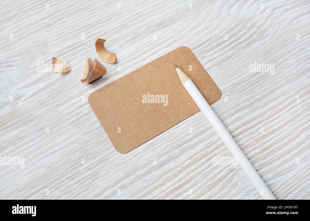 Business Card e matita Foto Stock