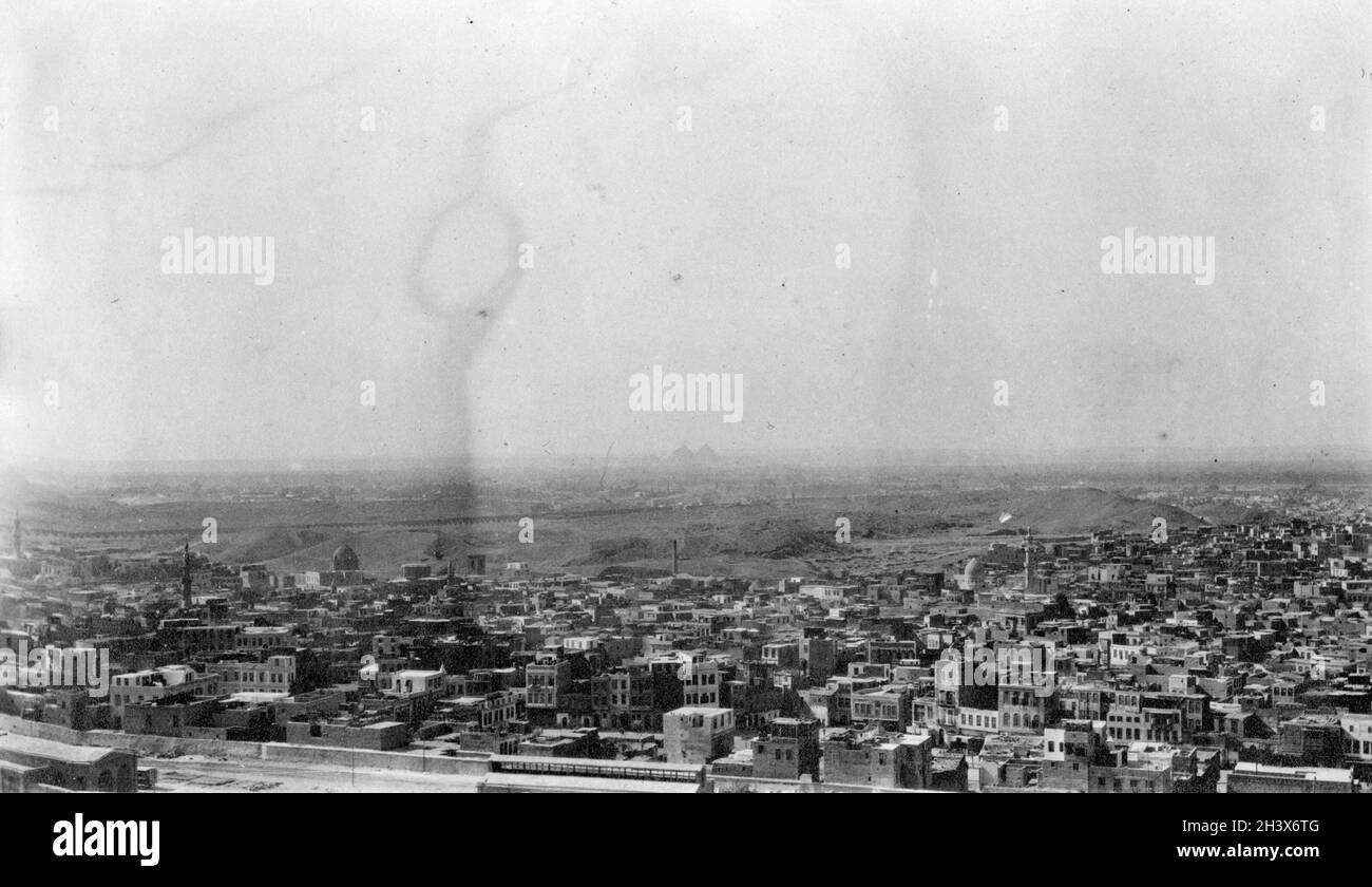 Paesaggio urbano del Cairo, Egitto, 1909 Foto Stock