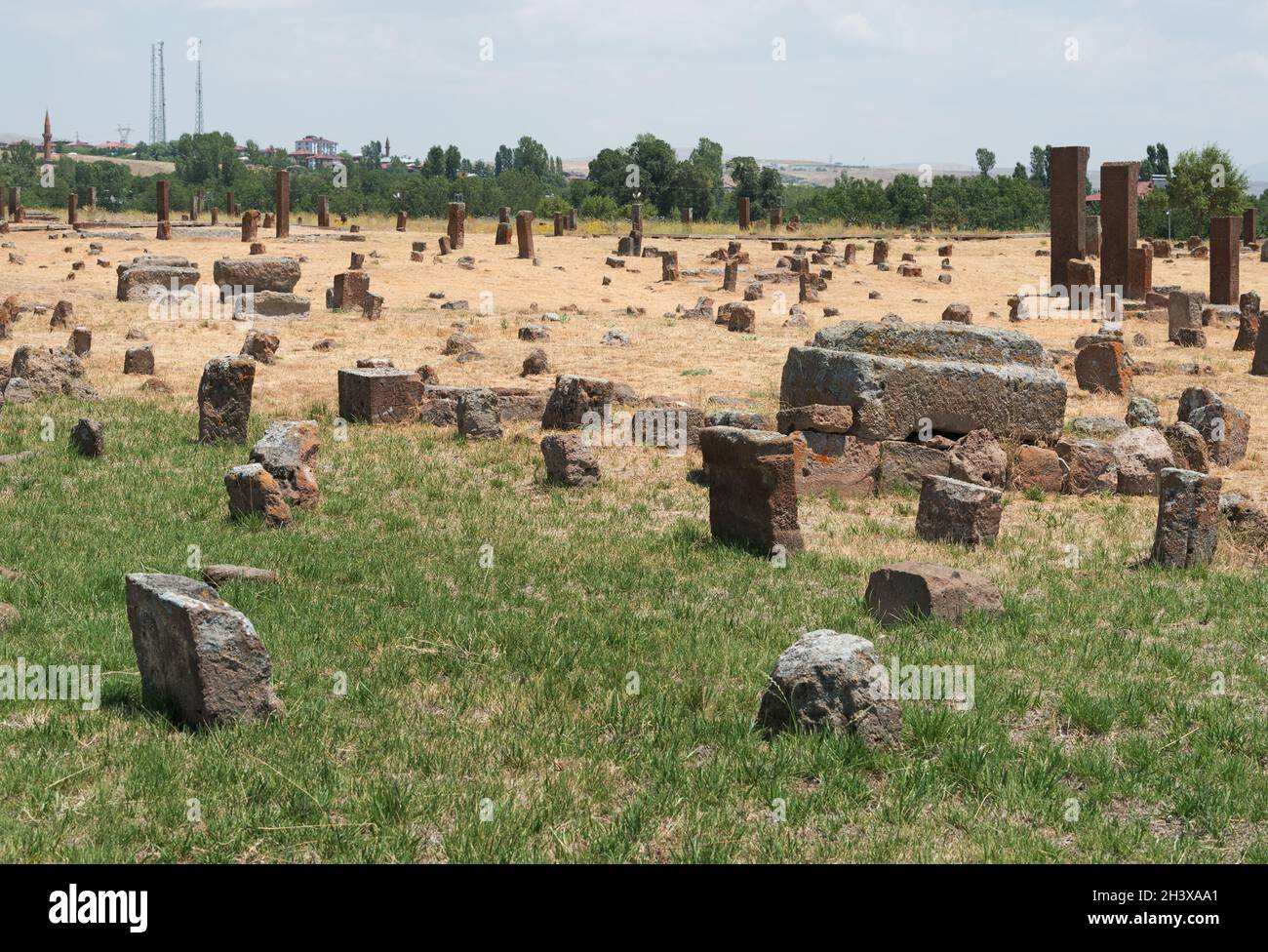 Cimitero Ahlat Seljuk nella Turchia orientale (provincia di Bitlis) Foto Stock