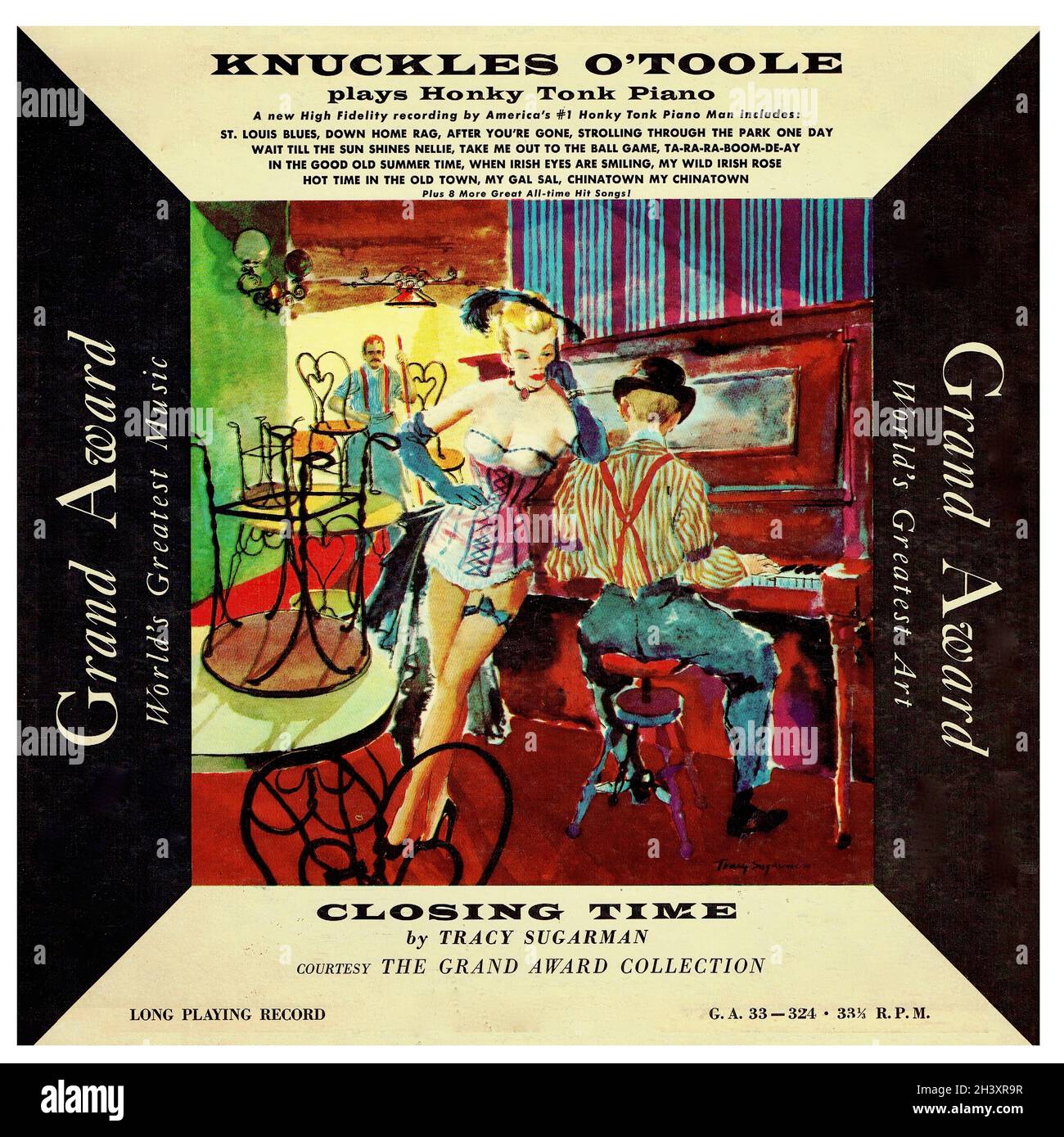 Knuckles o'Toole suona Honky Tonk piano â€¢ chiusura - Sugarman Grand Award 1 - Classical Music Vintage Vinyl Record Foto Stock