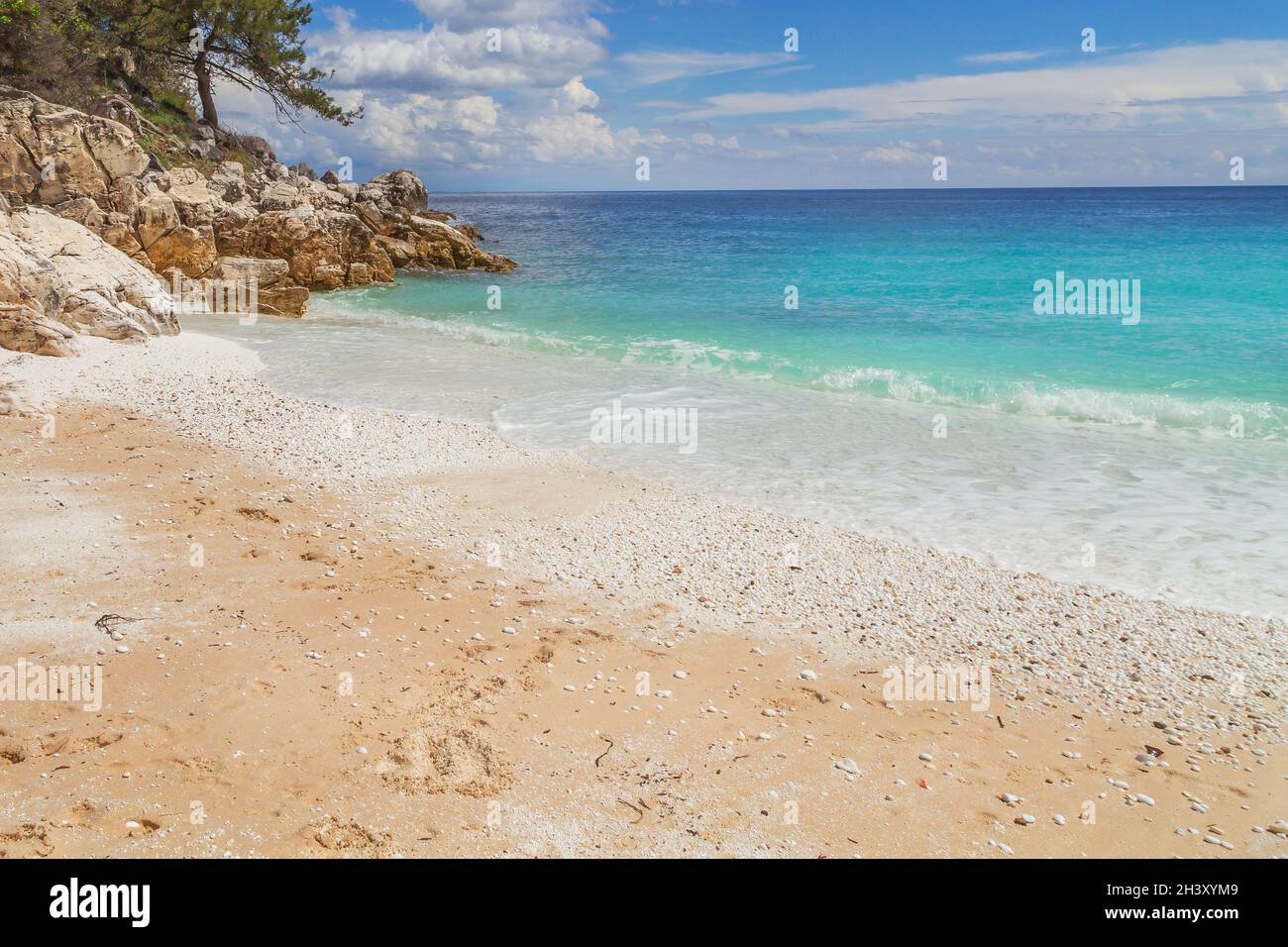 Baia di Marble Beach, Isole Thassos, Grecia Foto Stock