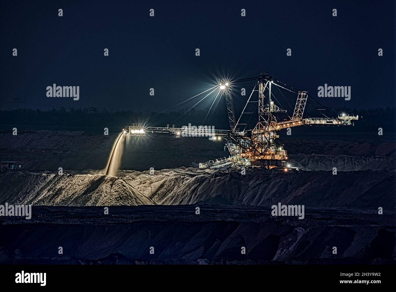 Grande miniera a cielo aperto unita Schleenhain. Foto Stock