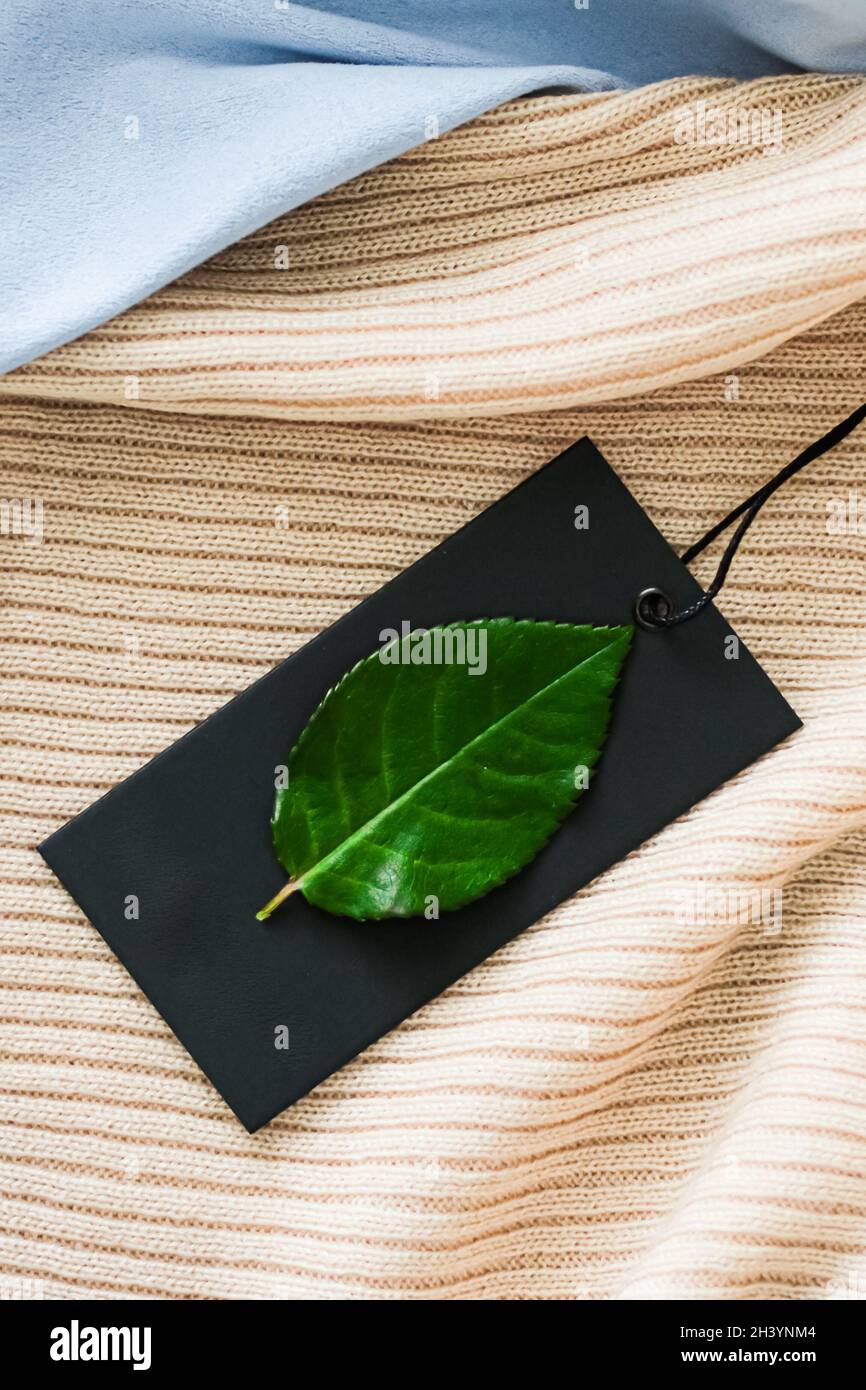 Prezzo in bianco nero per marchio di moda eco Foto Stock