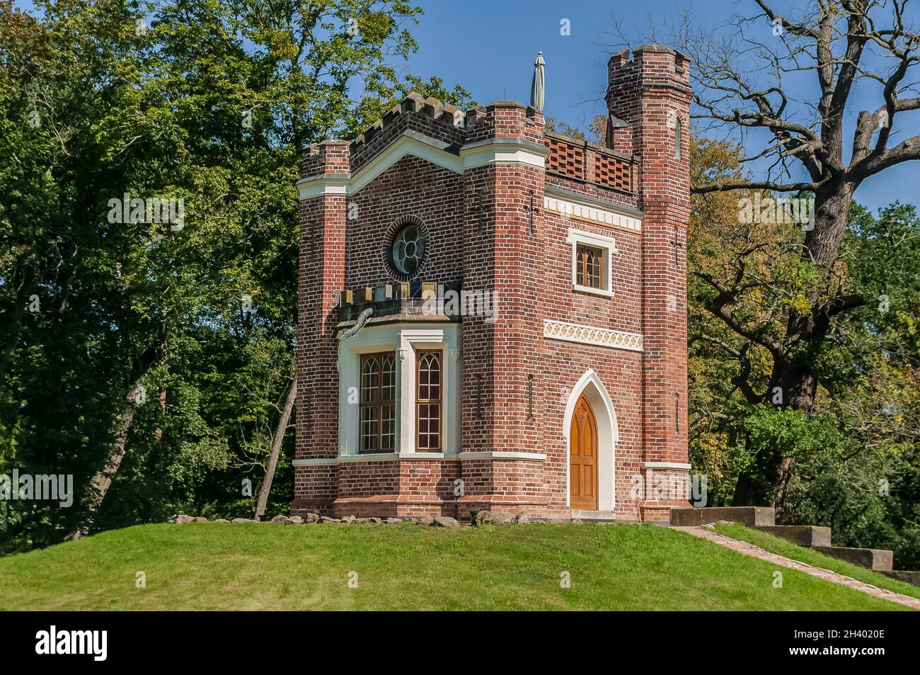 Schlangenhaus im Park Luisium Dessau Foto Stock