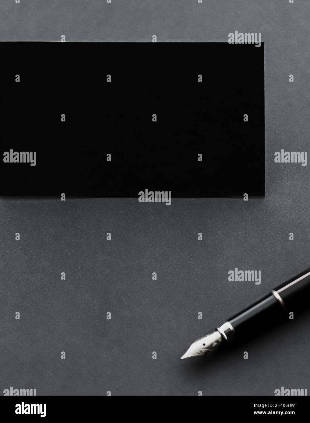 Biglietto da visita vuoto per mockup aziendale e design minimalista di identità del marchio Foto Stock