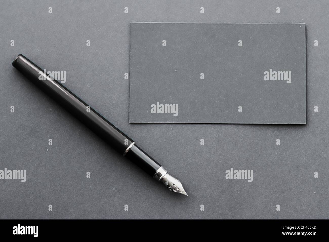 Biglietto da visita vuoto per mockup aziendale e design minimalista di identità del marchio Foto Stock