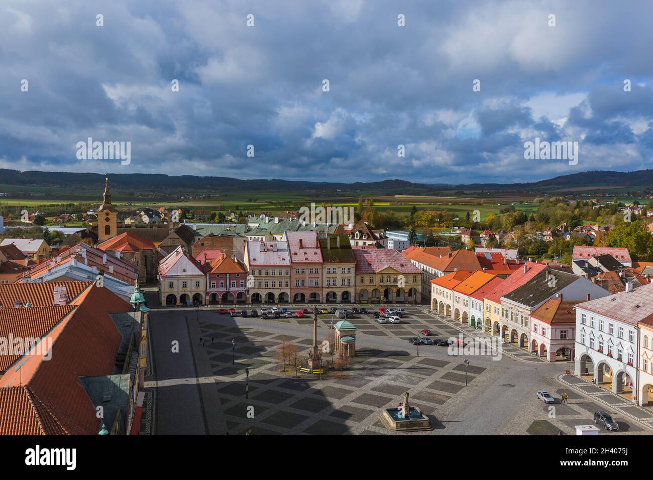 Vecchio centro della città Jicin - Repubblica Ceca Foto Stock