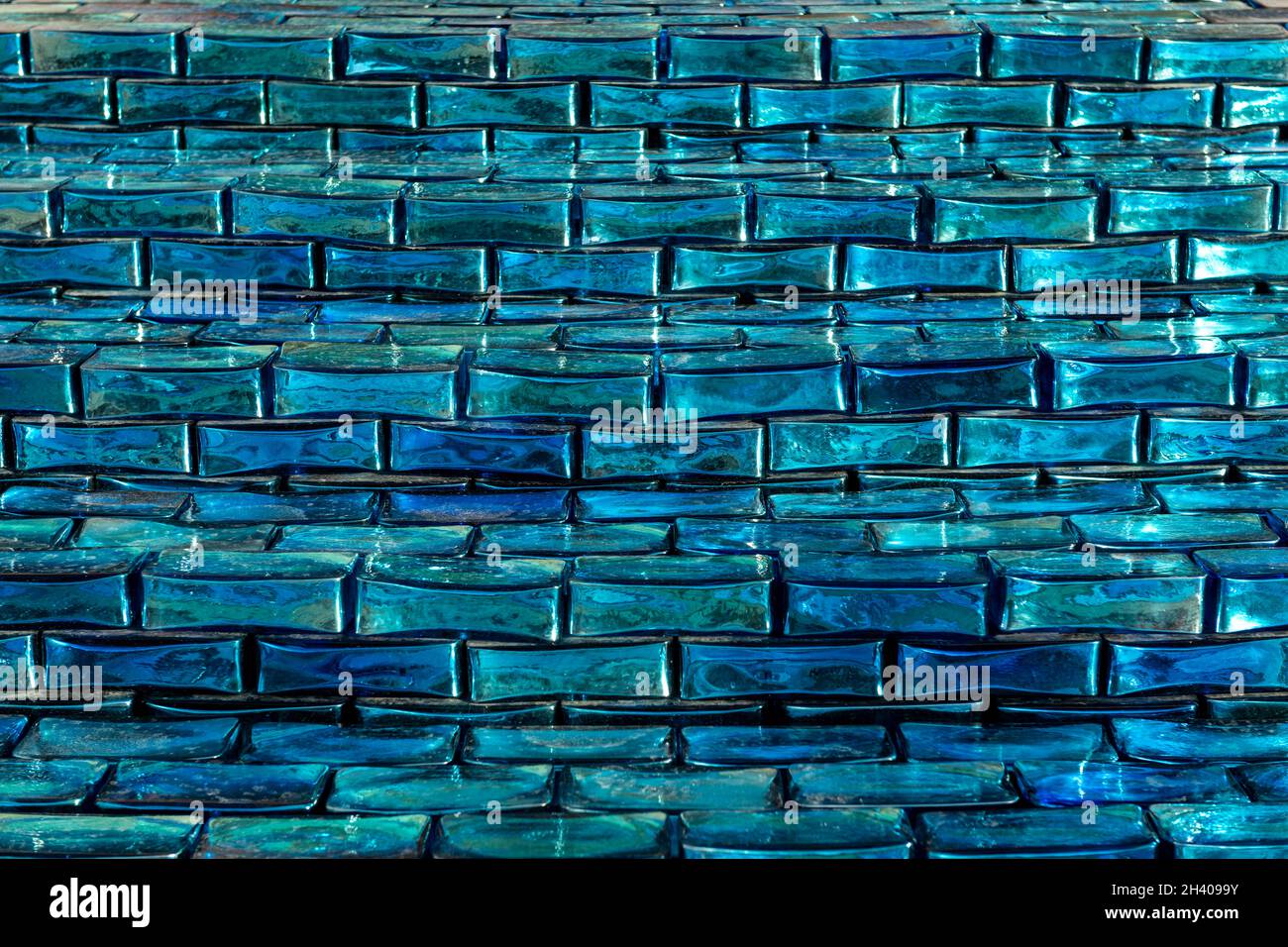 mattoni di vetro blu, illustrazione astratta - illustrazione di scorta Foto Stock