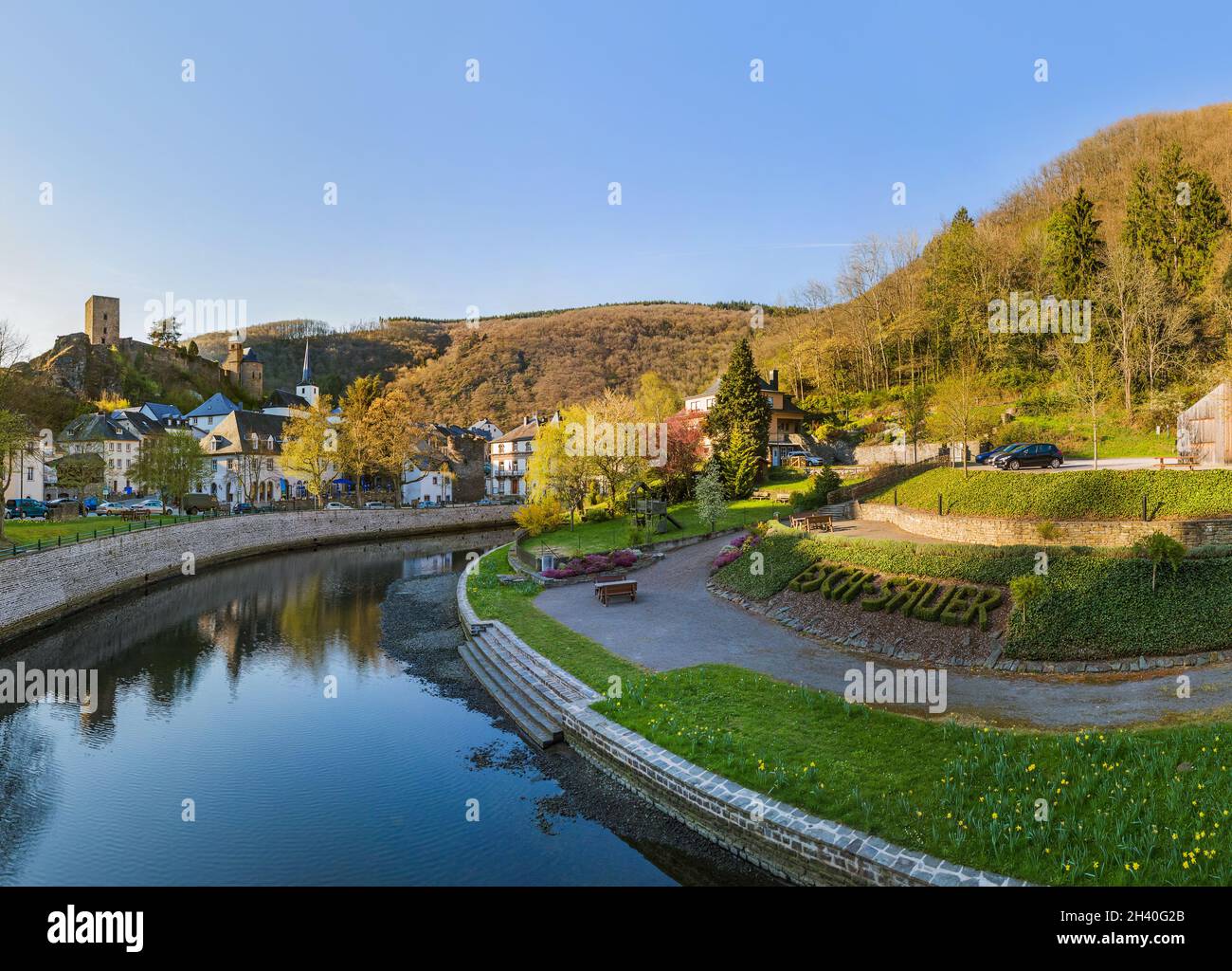 Villaggio Esch sur Sure in Lussemburgo Foto Stock