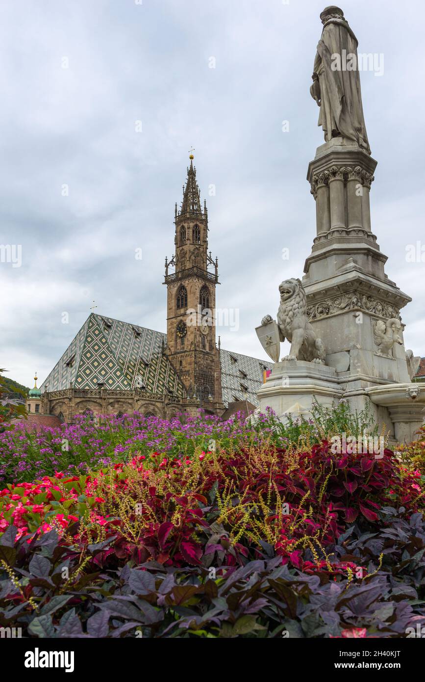 Piazza Walther a Bolzano Foto Stock