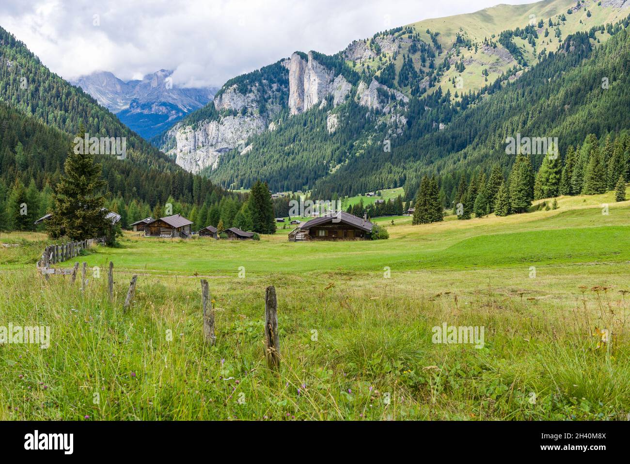 Val San Nicolo in Val di Fassa Foto Stock