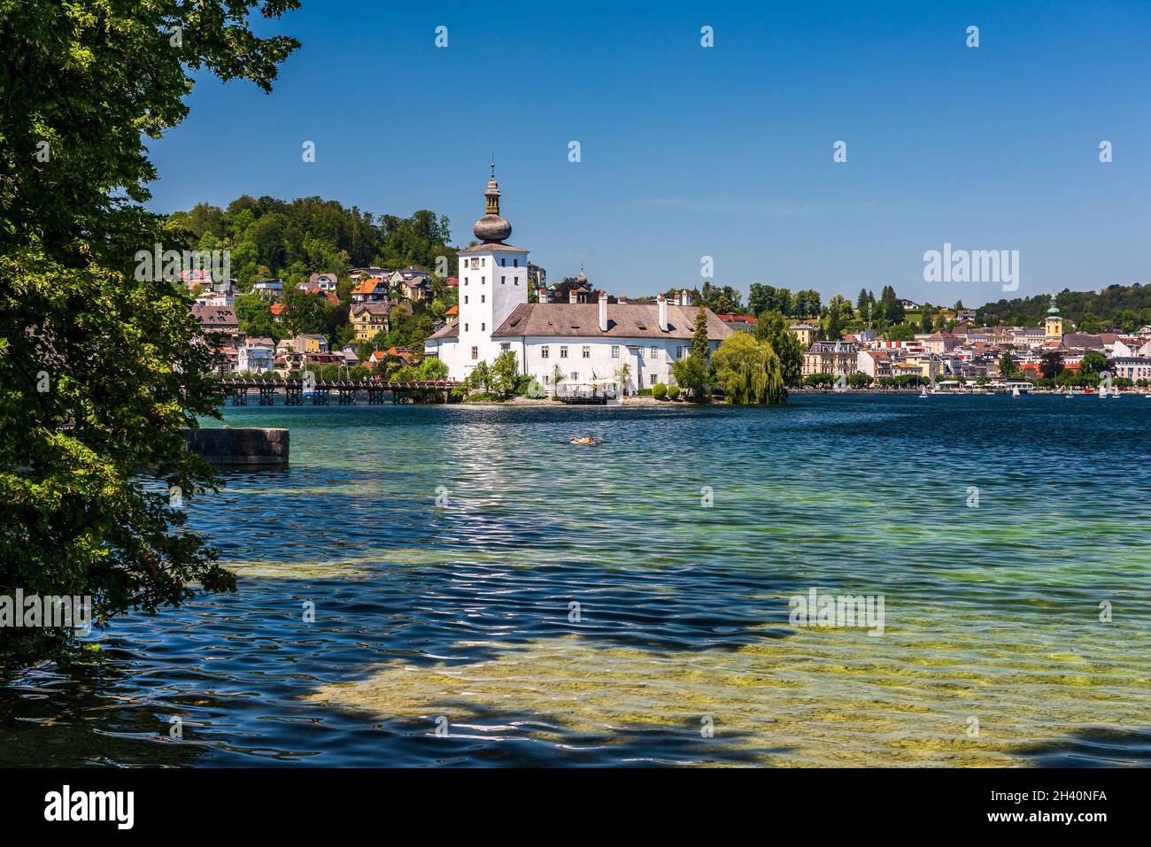 Schloss Ort a Gmunden Foto Stock