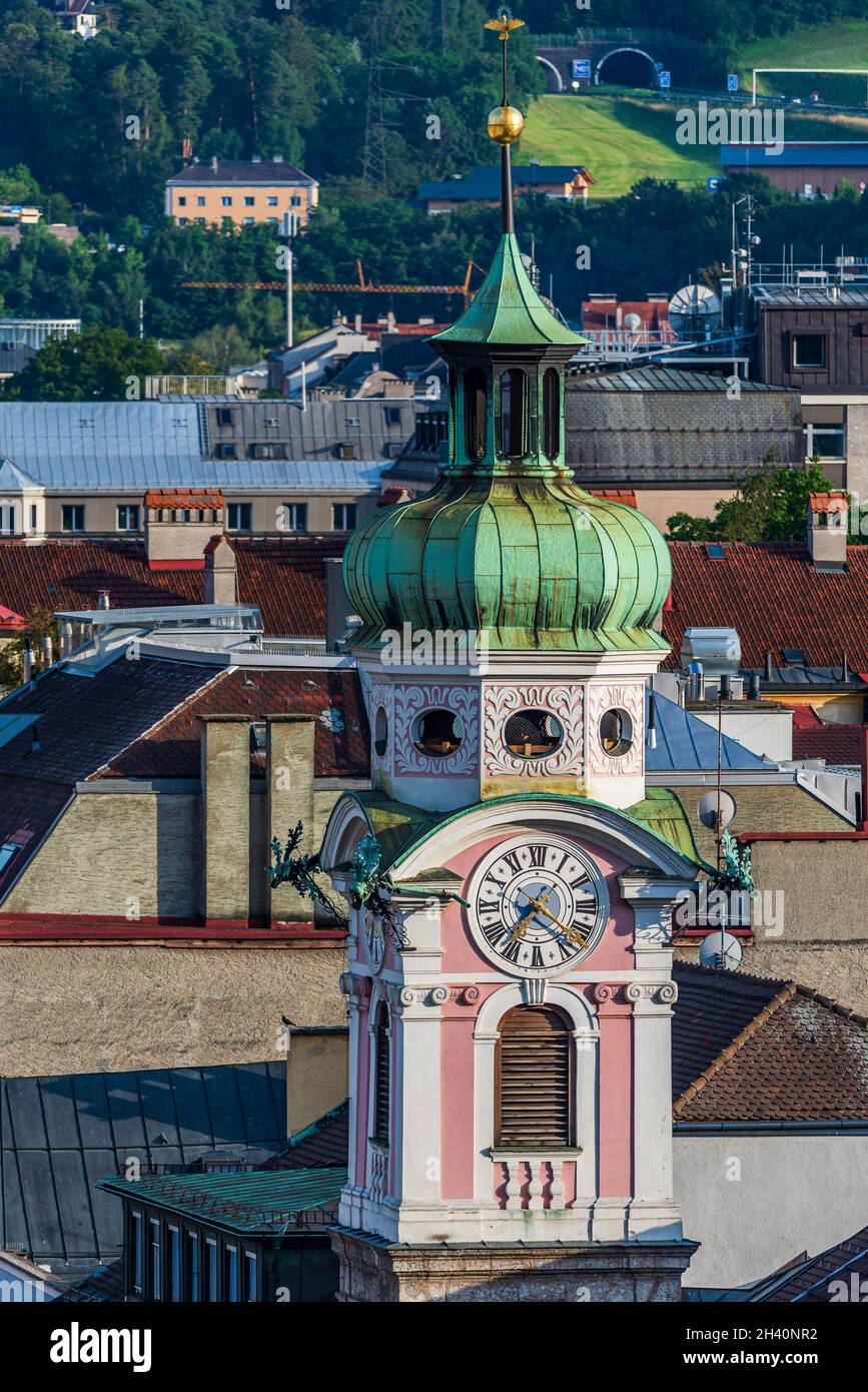 Torre dell'Orologio di Innsbruck Foto Stock