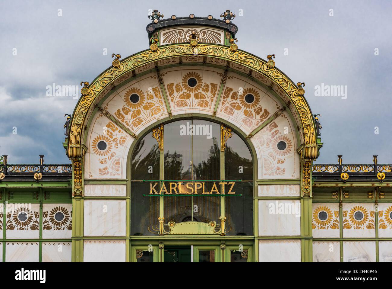 Stazione di Karlsplatz Stadtbahn a Vienna Foto Stock
