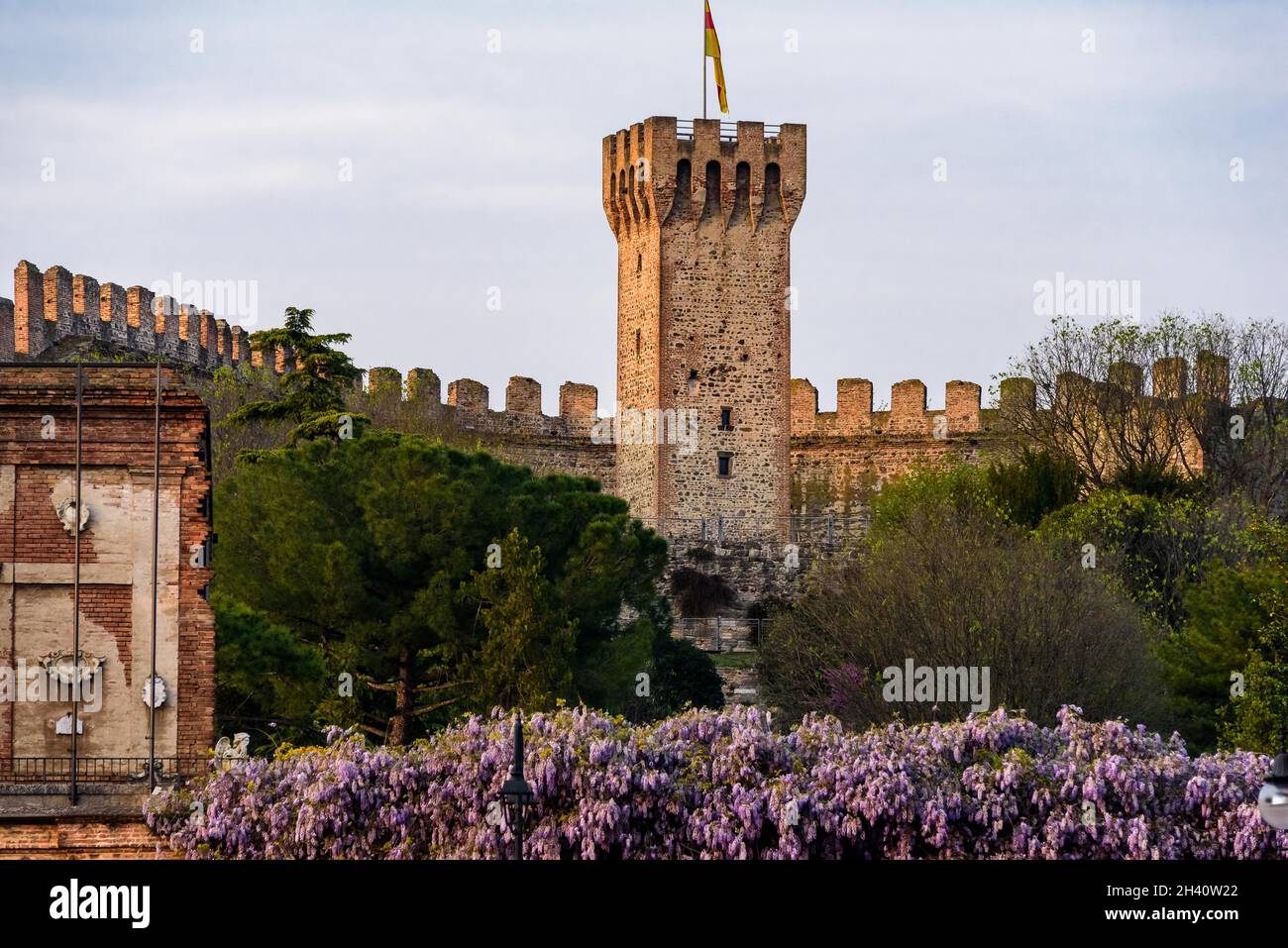Castello di Carrarese in Este Foto Stock