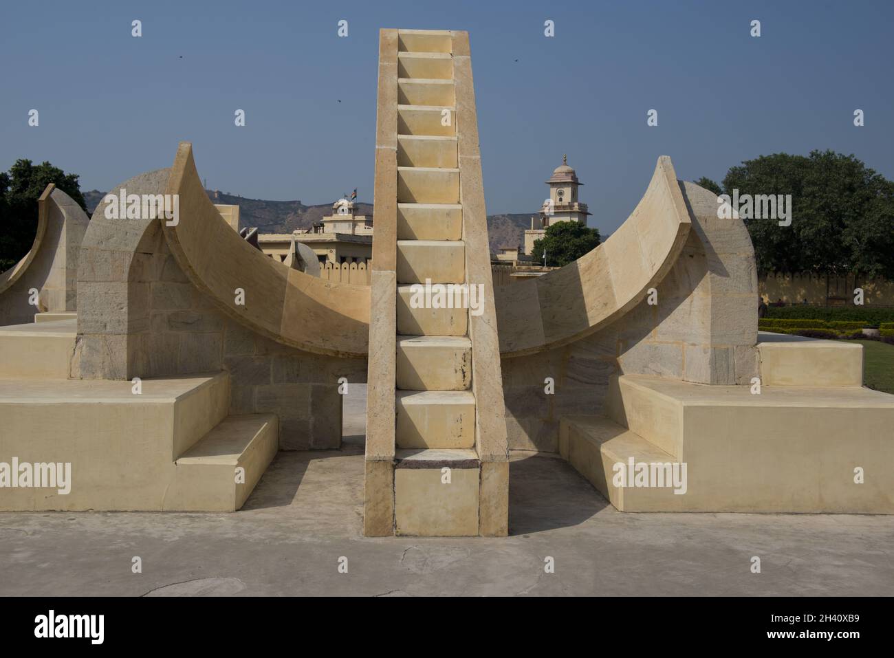 Jantar Mantar, osservatorio di Jaipur Foto Stock