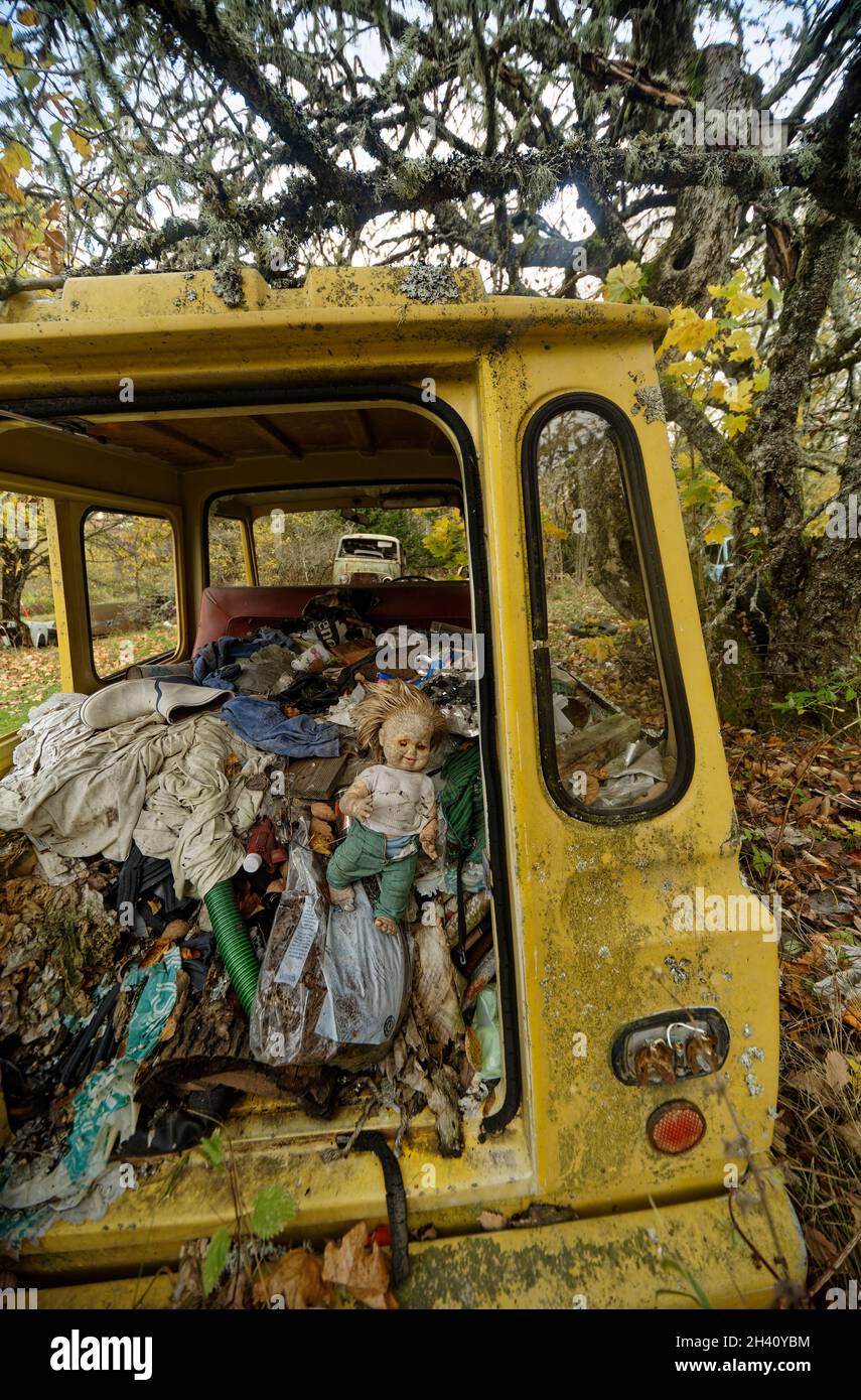 Cimitero di Bastnäs nel mese di ottobre Foto Stock