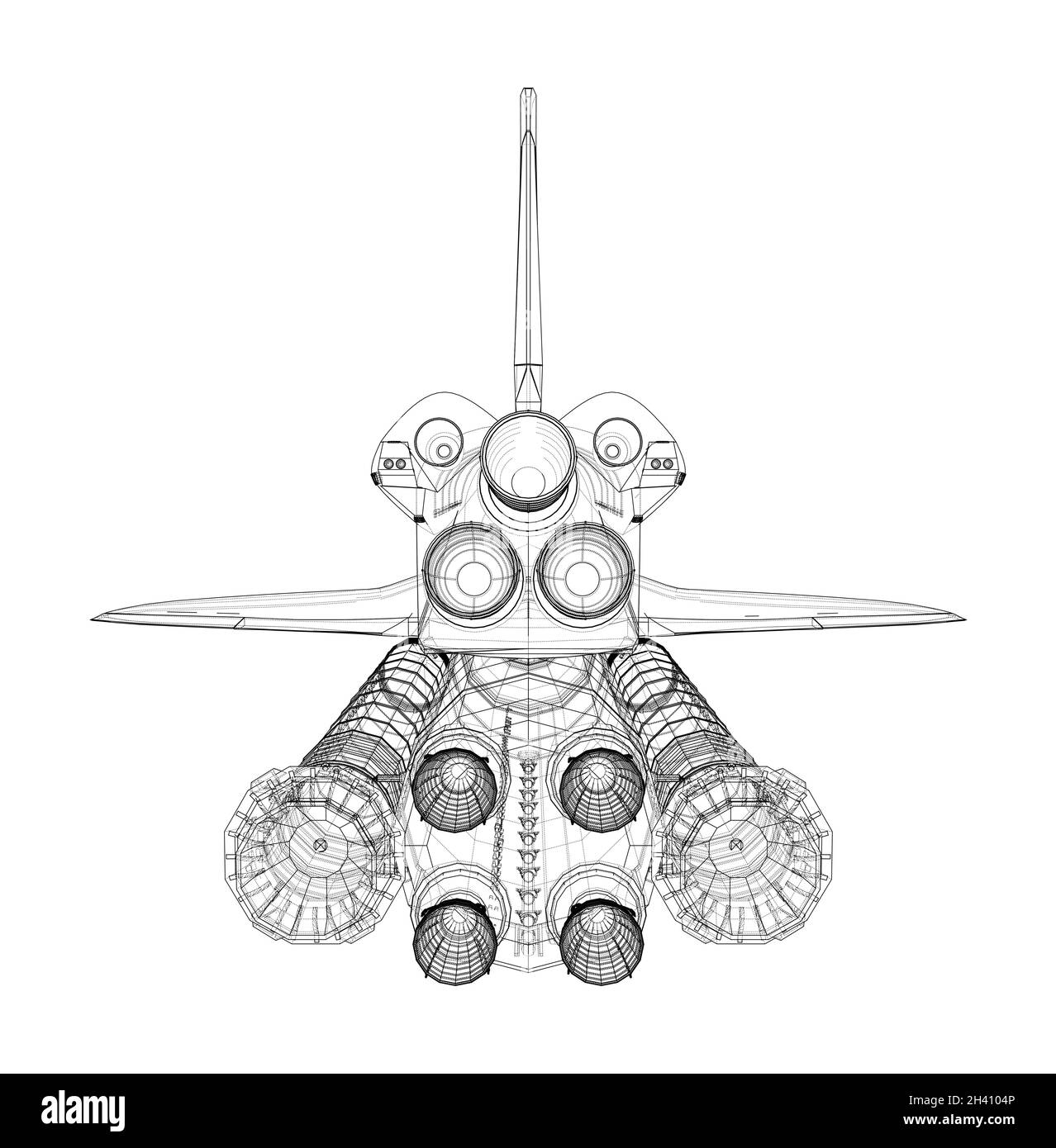 Navetta per il trasporto di razzi Illustrazione Vettoriale