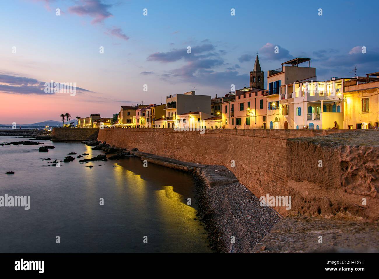 Centro storico di Alghero Foto Stock