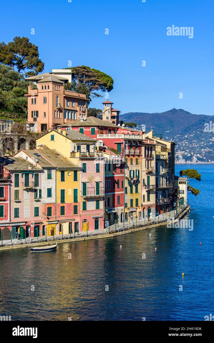 Il borgo di Portofino Foto Stock