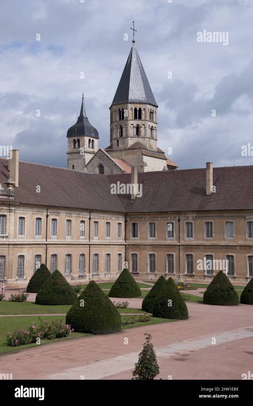 Torre dell'abbazia di cluny Foto Stock