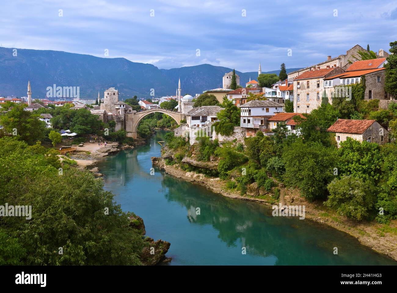 La città di Mostar - Bosnia ed Erzegovina Foto Stock