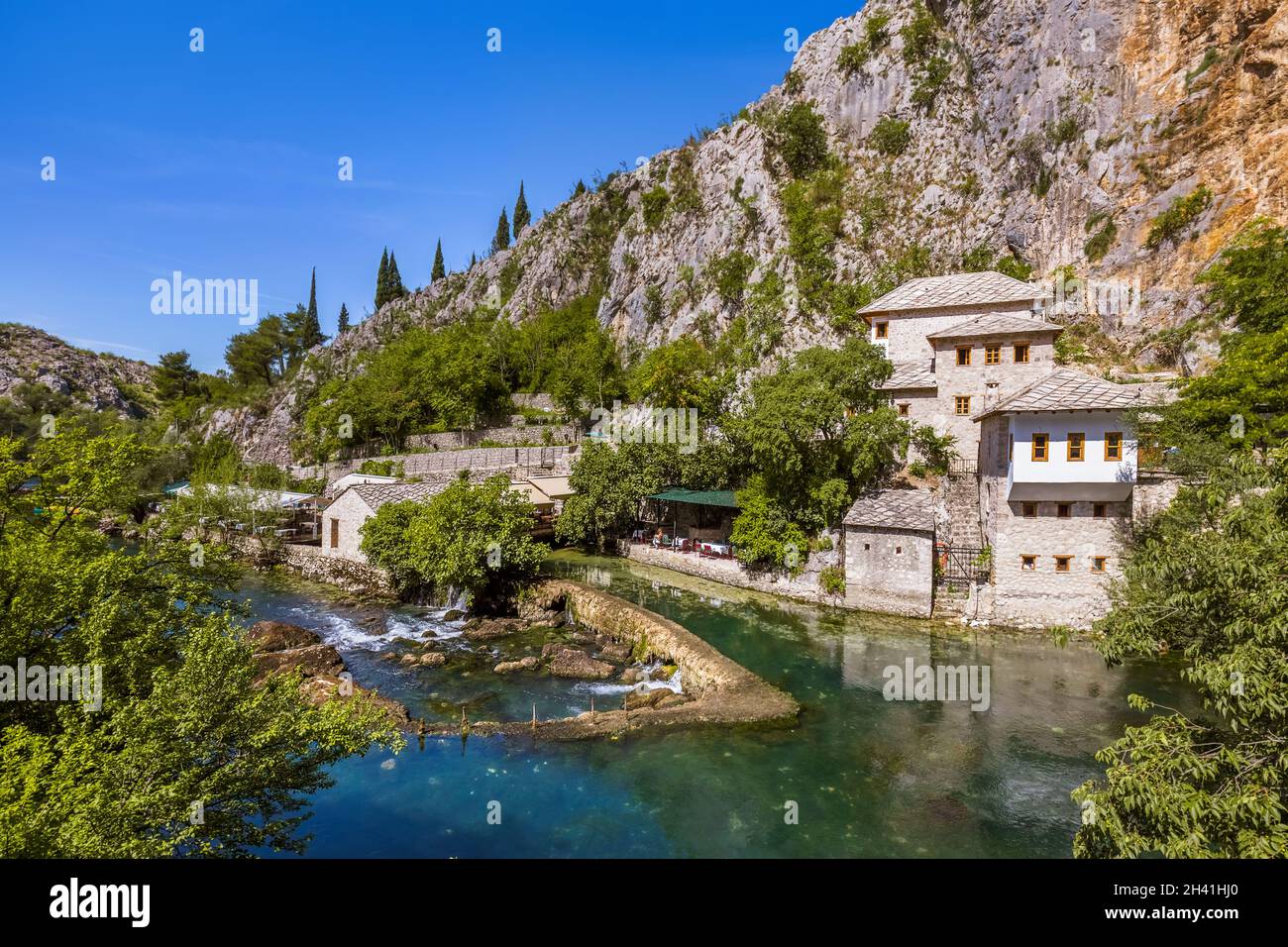 Blagaj dervish house - Bosnia ed Erzegovina Foto Stock