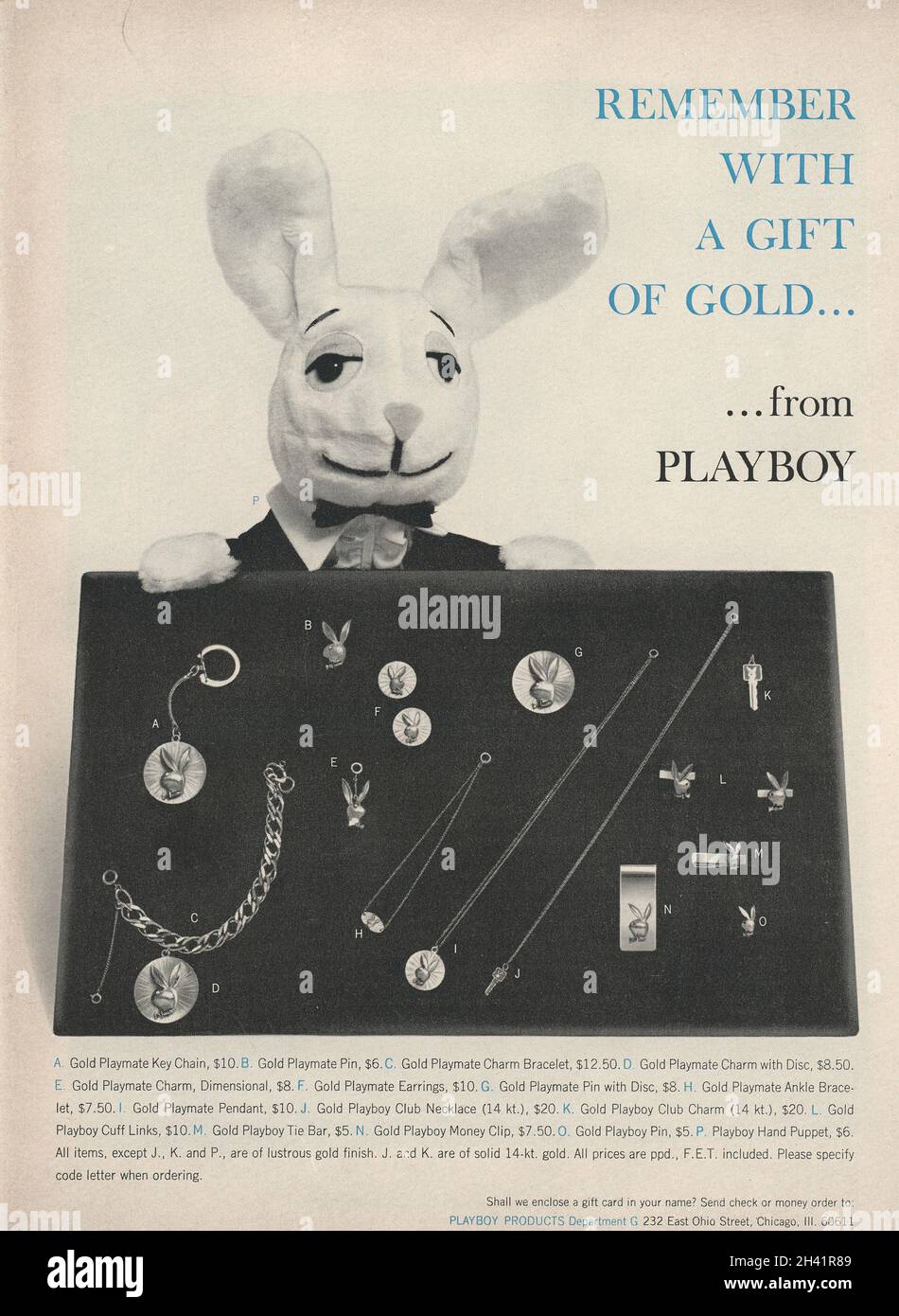 Giugno 1965 'Playboy' Magazine pubblicità, USA Foto Stock